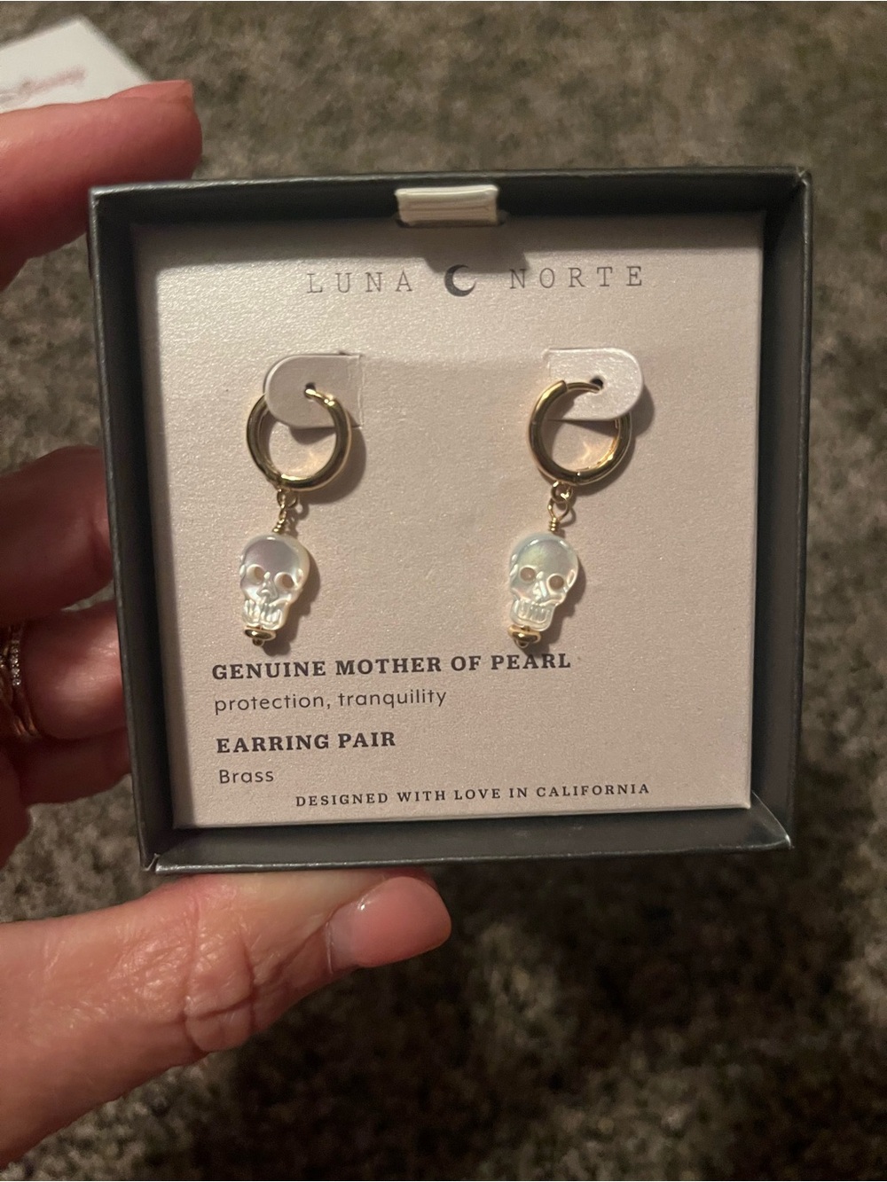 Luna Norte Halloween skull earrings